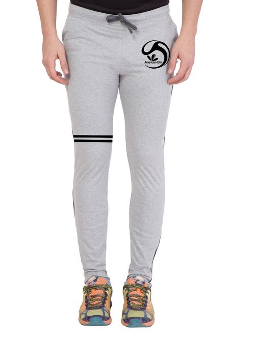 grey cotton full length track pant - 14549616 - Standard Image - 1