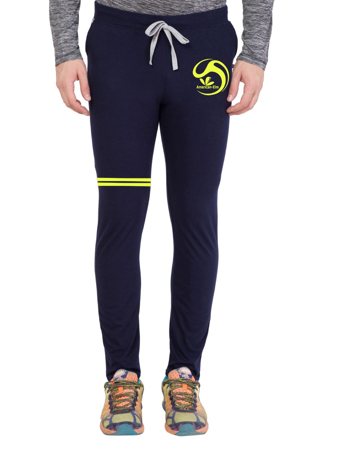 navy blue cotton full length track pant - 14549629 - Zoom Image - 1