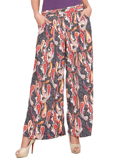multi colored rayon palazzo - 14549916 - Very Small Image - 1