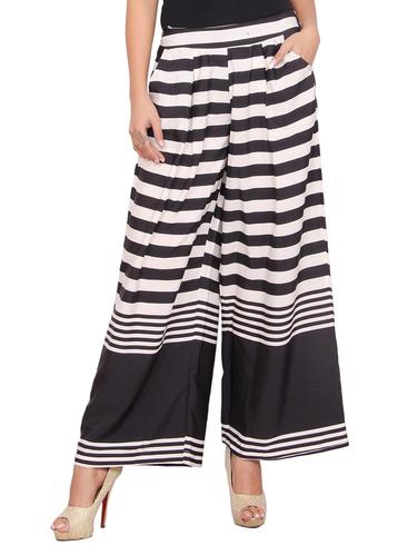 black striped rayon palazzo - 14549926 - Very Small Image - 1