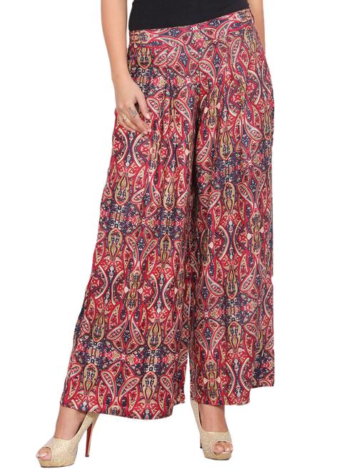 multi colored rayon palazzo - 14549927 - Very Small Image - 1