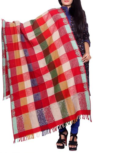 multi colored woolen shawl - 14549967 - Very Small Image - 1