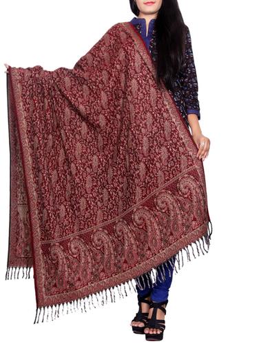multi colored woolen shawl - 14549972 - Very Small Image - 1
