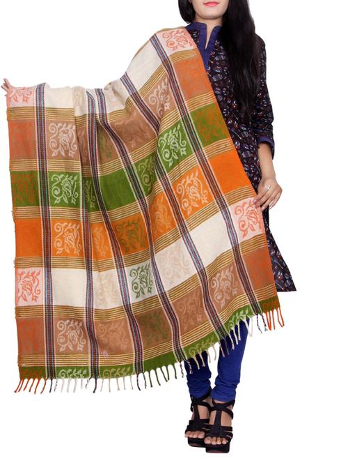 multi colored woolen shawl - 14549974 - Very Small Image - 1