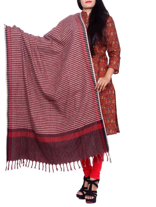 purple woolen shawl - 14549978 - Very Small Image - 1