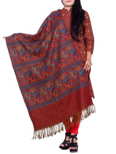 multi colored woolen shawl - 14549987 - Very Small Image - 1