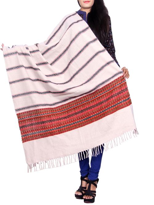 multi colored woolen shawl - 14549997 - Very Small Image - 1
