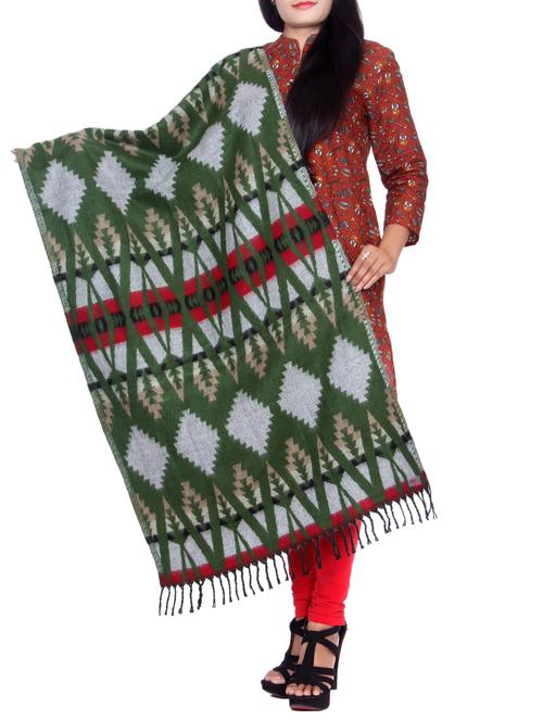 multi colored woolen shawl - 14550025 - Very Small Image - 1