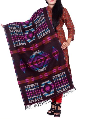 multi colored woolen shawl - 14550036 - Very Small Image - 1
