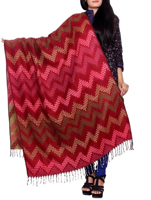 multi colored woolen shawl - 14550064 - Very Small Image - 1