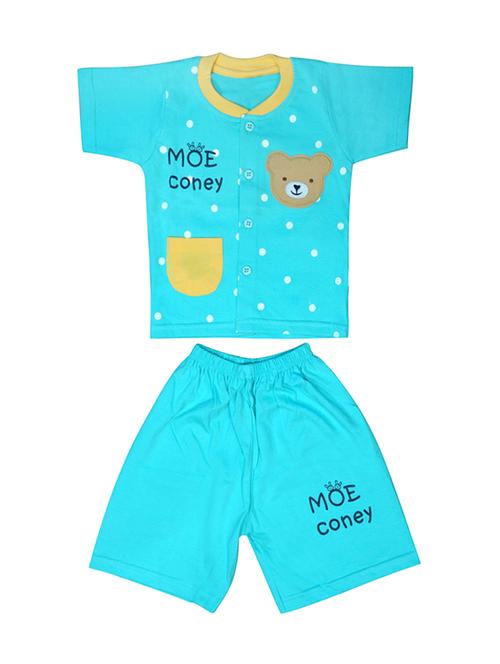green cotton shorts set - 14550232 - Standard Image - 1