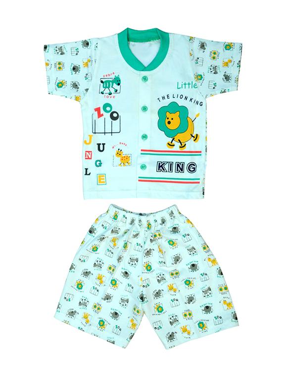 blue cotton shorts set - 14550235 - Zoom Image - 1