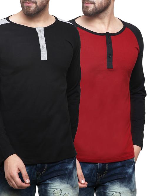 (set of 2) multicolored cotton combos t-shirt - 14550237 - Very Small Image - 1
