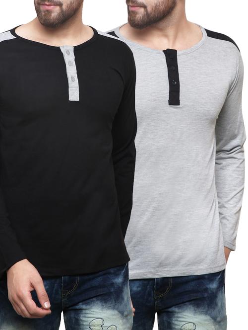 (set of 2) multicolored cotton combos t-shirt - 14550238 - Very Small Image - 1