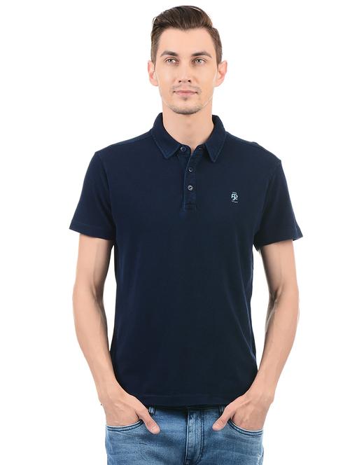 navy blue cotton t-shirt - 14552472 - Very Small Image - 1