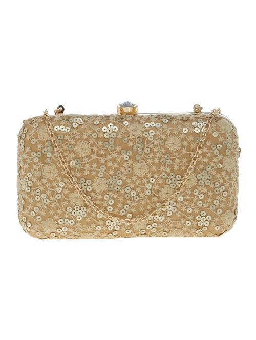 gold silk clutch - 14553298 - Standard Image - 1