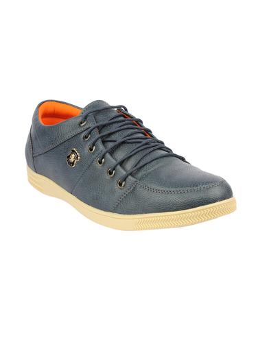 blue leatherette lace up sneaker - 14553316 - Very Small Image - 1