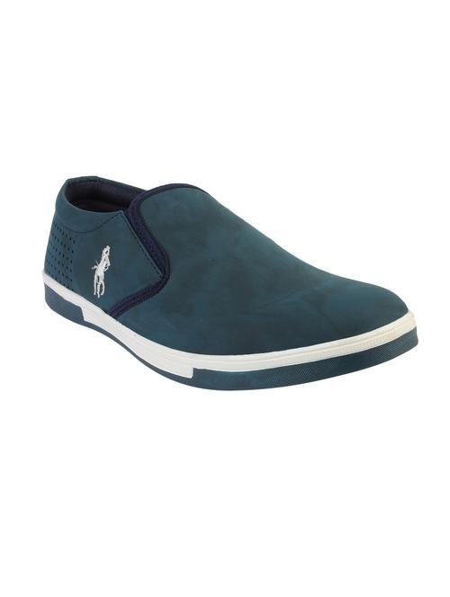 blue leatherette casual slipon - 14553319 - Very Small Image - 1