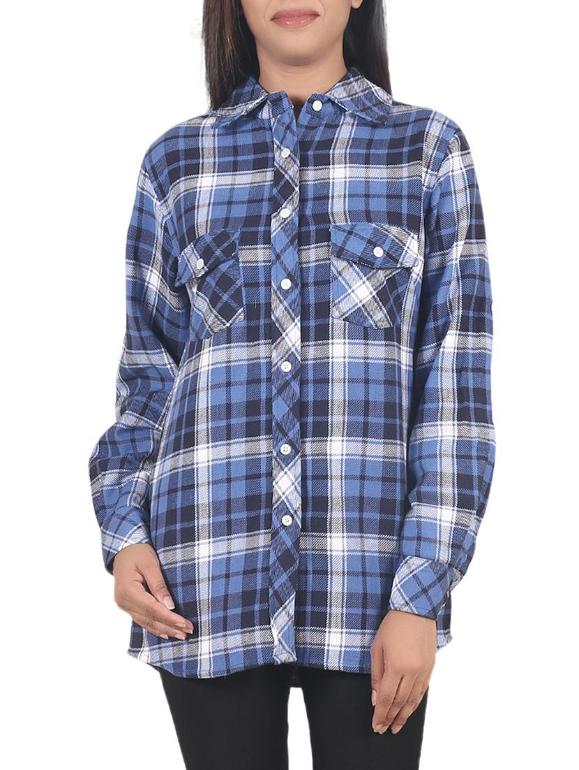 blue checkered shirt - 14553500 - Zoom Image - 1