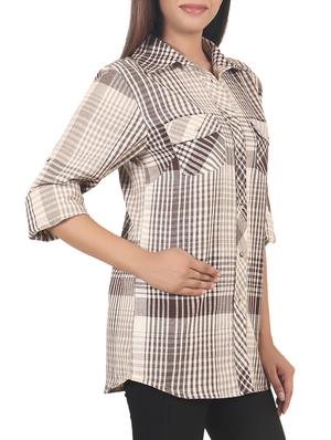 brown checkered shirt - 14553505 - Standard Image - 2