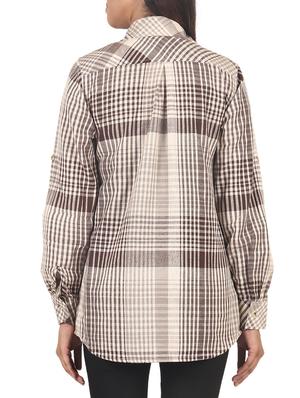 brown checkered shirt - 14553505 - Standard Image - 3