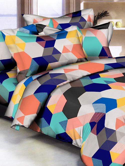 Printed Single Bed Comforter with Silken Filling - 14553559 - Very Small Image - 1