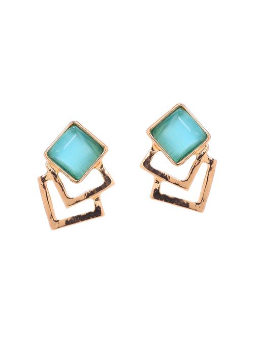 blue metal studs earrings - 14554103 - Very Small Image - 1