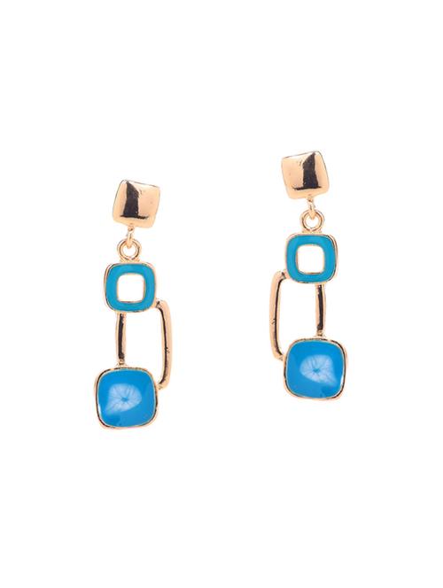 blue metal drop earrings - 14554105 - Standard Image - 1