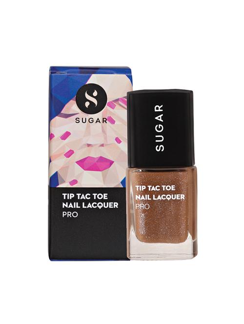 SUGAR Tip Tac Toe Nail Lacquer - 051 Social Sepia (Golden Brown Glitter) - 14554116 - Standard Image - 1