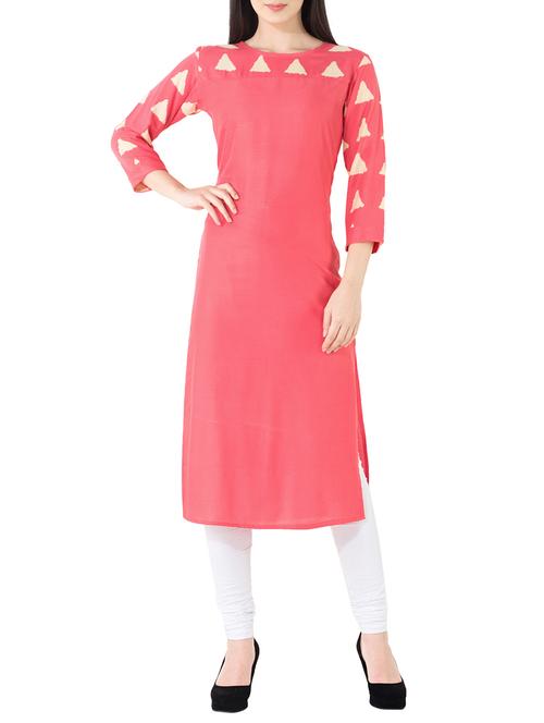 printed yoke straight kurta - 14554376 - Standard Image - 1