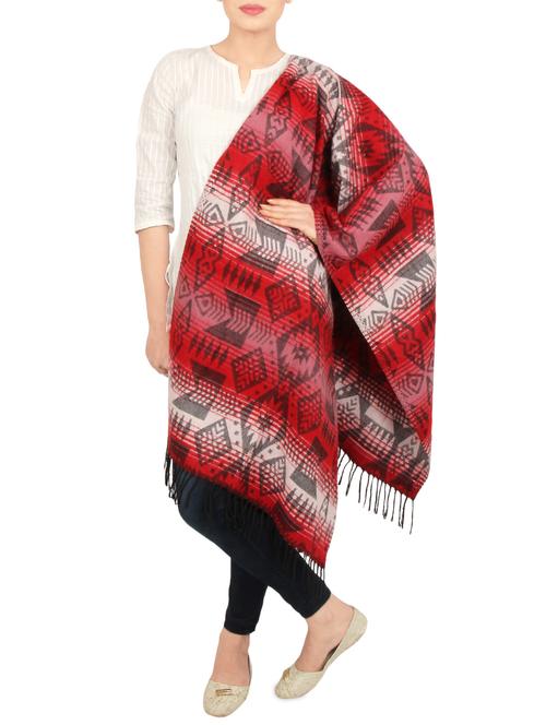 red acrylic shawl - 14554918 - Very Small Image - 1