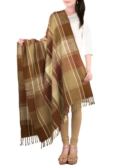 brown acrylic shawl - 14554919 - Very Small Image - 1