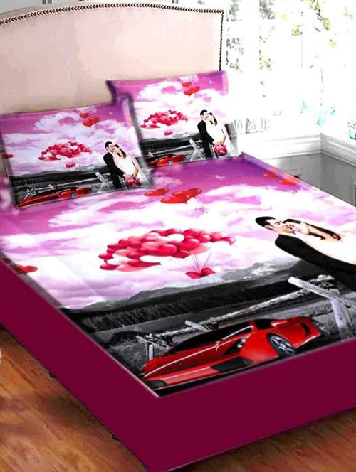 Digitally Printed Velvet Double Bed Cover - 14554994 - Very Small Image - 1