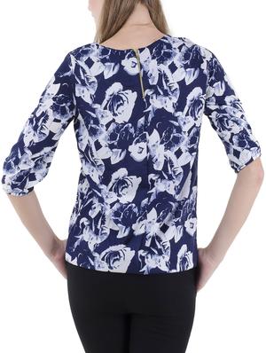 floral pleated blouson top - 14555197 - Standard Image - 3