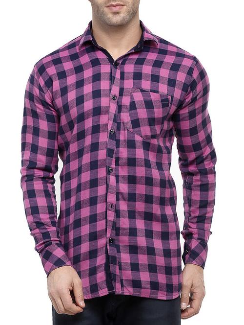 pink cotton casual shirt - 14555333 - Very Small Image - 1