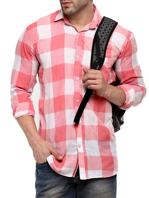 pink cotton casual shirt - 14555338 - Very Small Image - 1