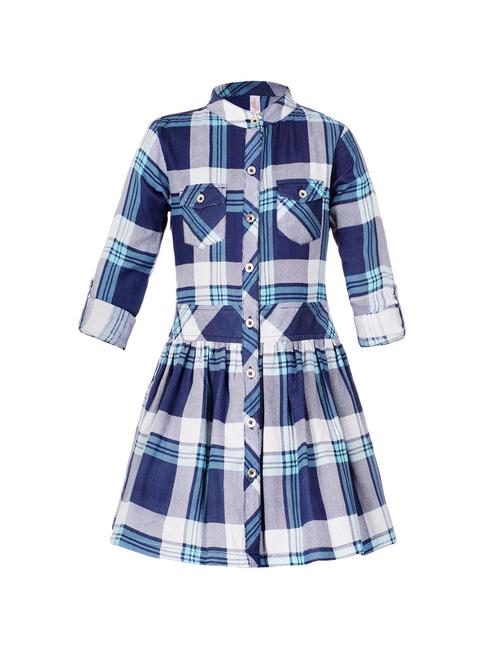 navy blue rayon frock - 14555878 - Standard Image - 1