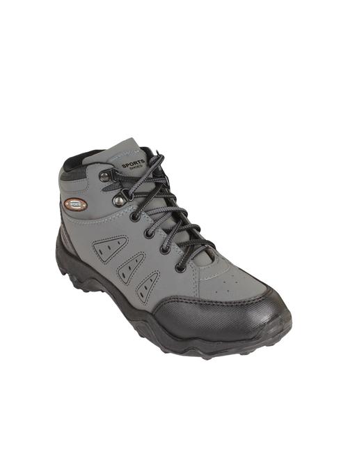 grey lace up trekking shoe - 14556476 - Standard Image - 1