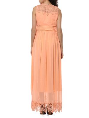 orange laced maxi dress - 14557300 - Standard Image - 3