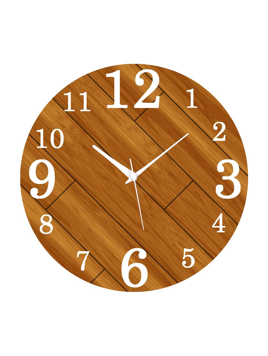 mdf circular analog wall clock