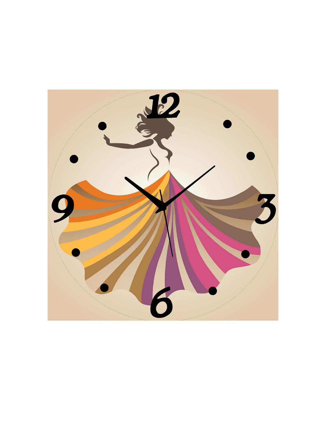 MDF Square Shape Analog Wall Clock - 14558590 - Zoom Image - 1
