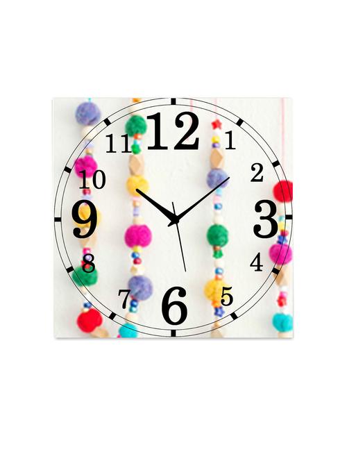 mdf square shape analog wall clock - 14558744 - Standard Image - 1