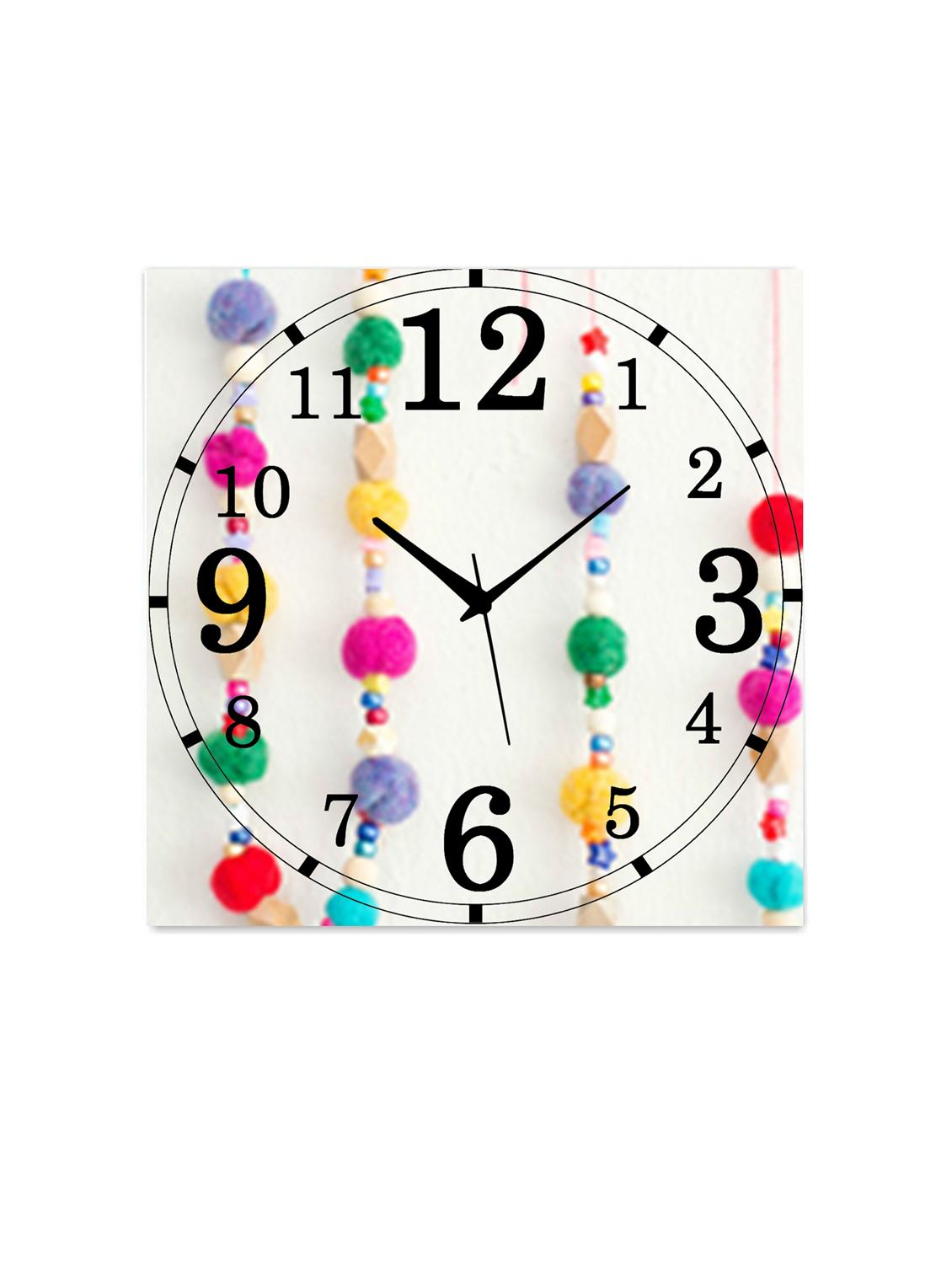 mdf square shape analog wall clock - 14558744 - Zoom Image - 1