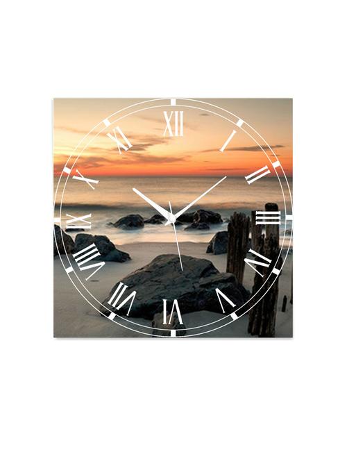 mdf square shape analog wall clock - 14558919 - Standard Image - 1