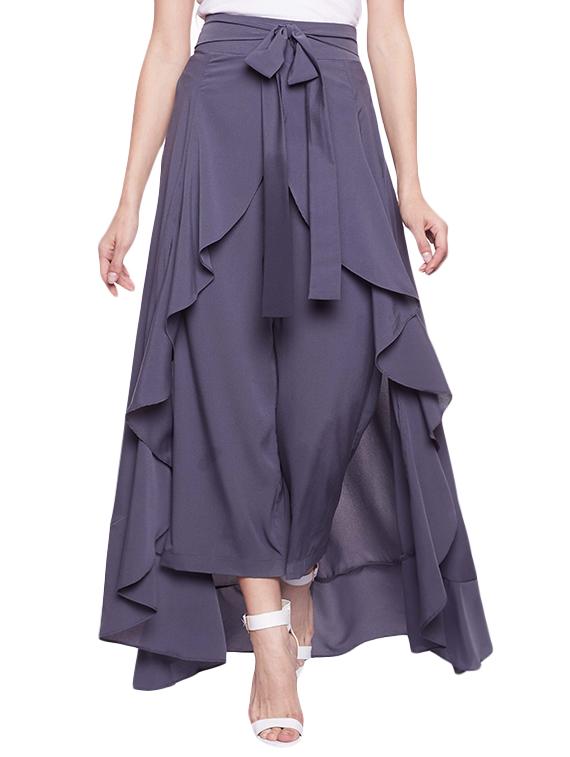 grey ruffled palazzo - 14559325 - Zoom Image - 1
