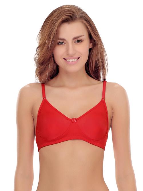 bow patch solid bra - 14559581 - Standard Image - 1