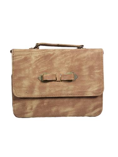 beige leatherette regular sling bag - 14559944 - Very Small Image - 1