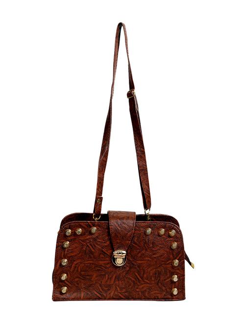 brown leatherette regular sling bag - 14559952 - Standard Image - 1