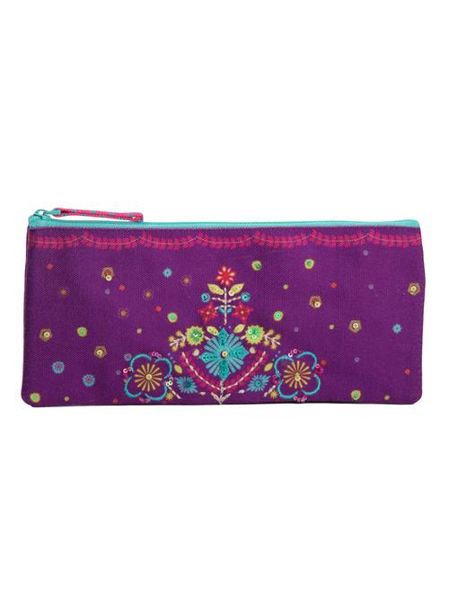 purple canvas regular pouch - 14561414 - Standard Image - 1