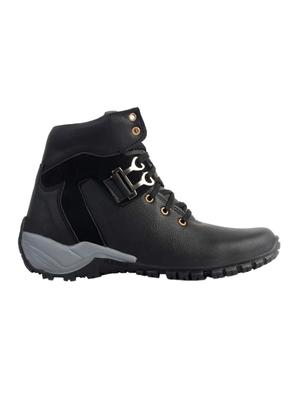 black leatherette high ankle boots - 14561741 - Standard Image - 2